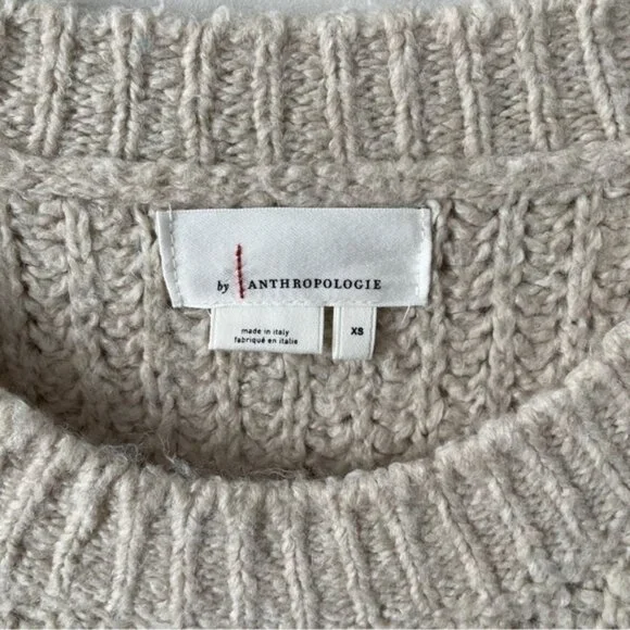 Anthropologie Camilla Wool Blend Knit Oversized Sweater XS